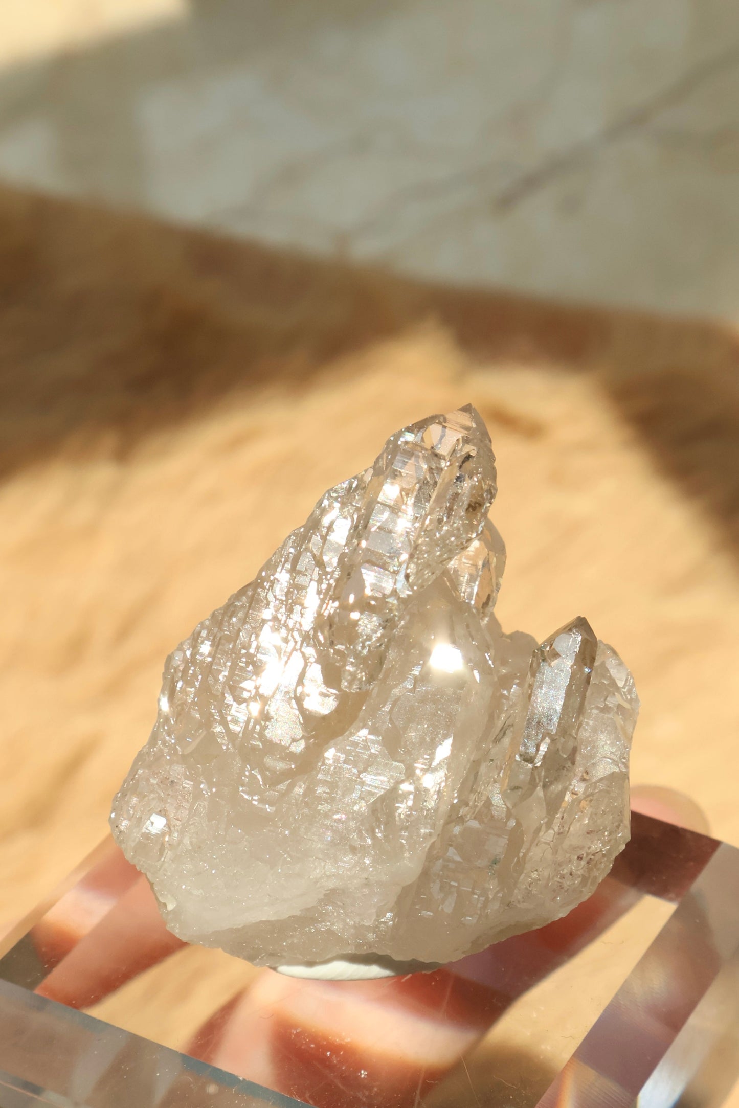 Switzerland Light Smoky Quartz, Nirvana Eroded Crystal - 17g