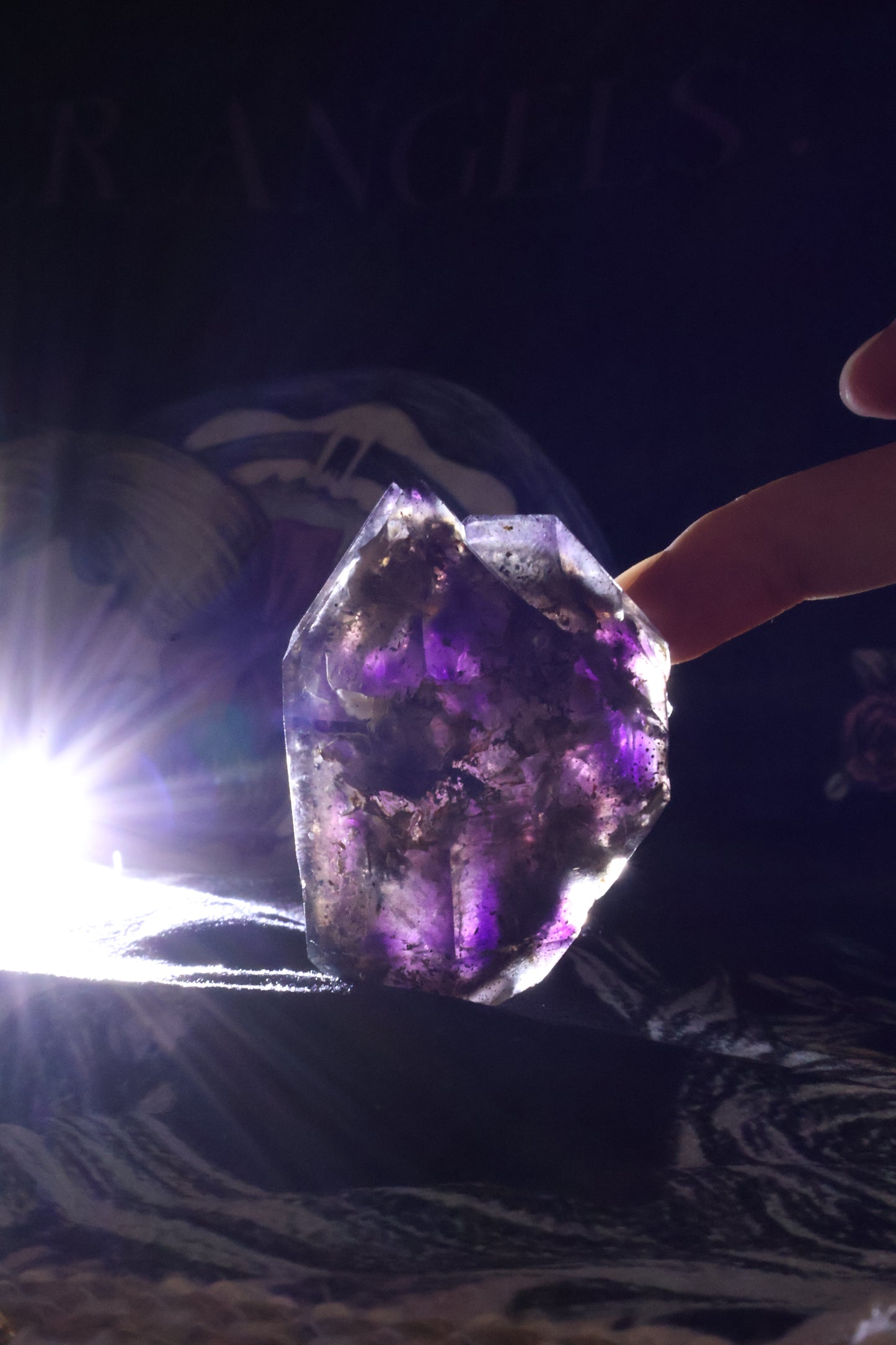 Namibia Super Seven, Deep Purple with Red Strawberry-like Mineral - 99.5g