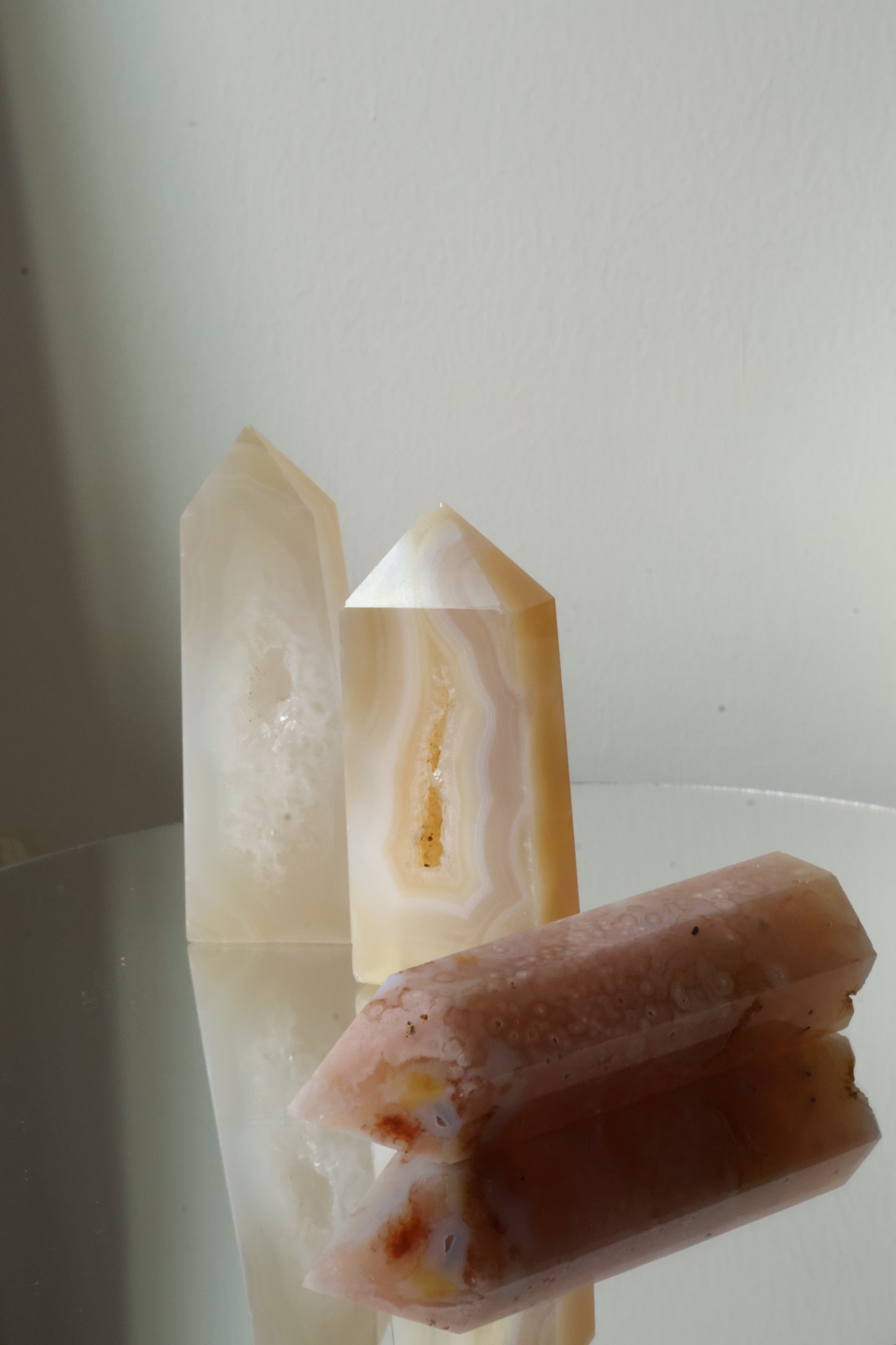 Mexican Lace Agate Tower Set (Pack of 3)